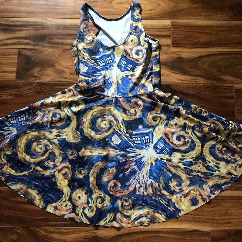 Blackmilk Tardis Dr Who Rev Skaterdress S